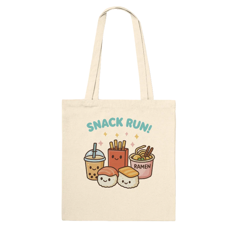 Kawaii "Snack Run" Tote Bag**Shop Partner