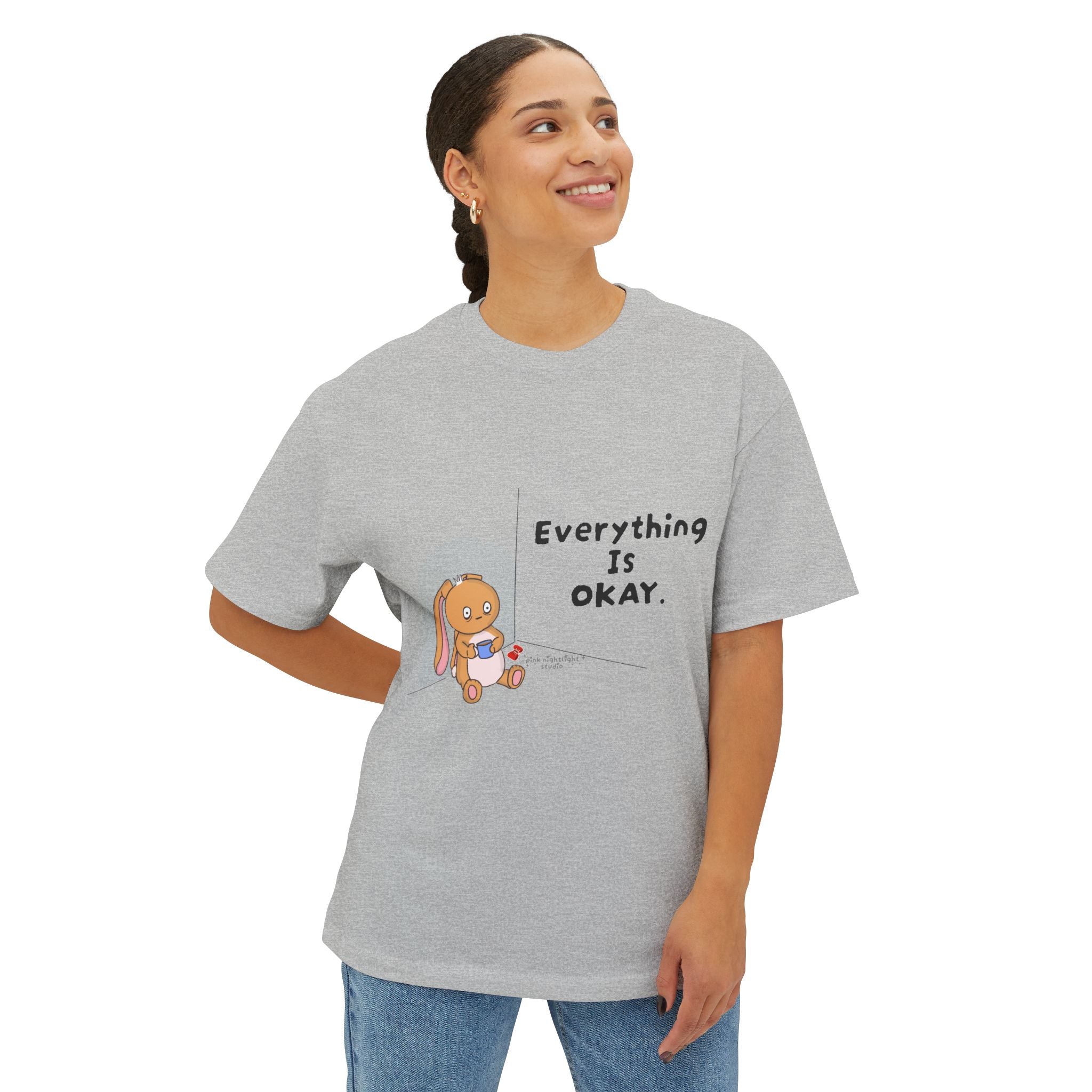 Everything Is Okay “Bonnie” Tee — Cute Comfort Oversized Graphic T‑Shirt