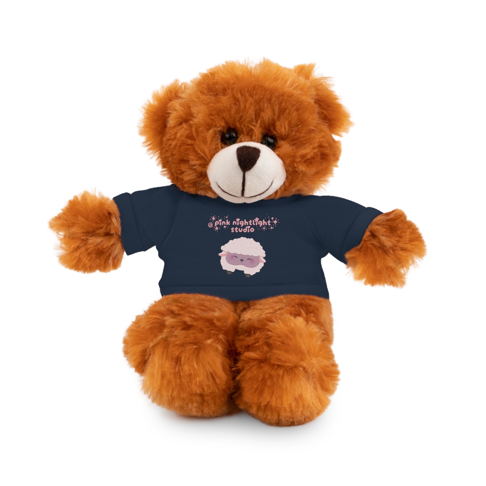 Purple Sheep Tee Plush Bear – Cute Stuffed Animal Gift for Kids & Baby Shower
