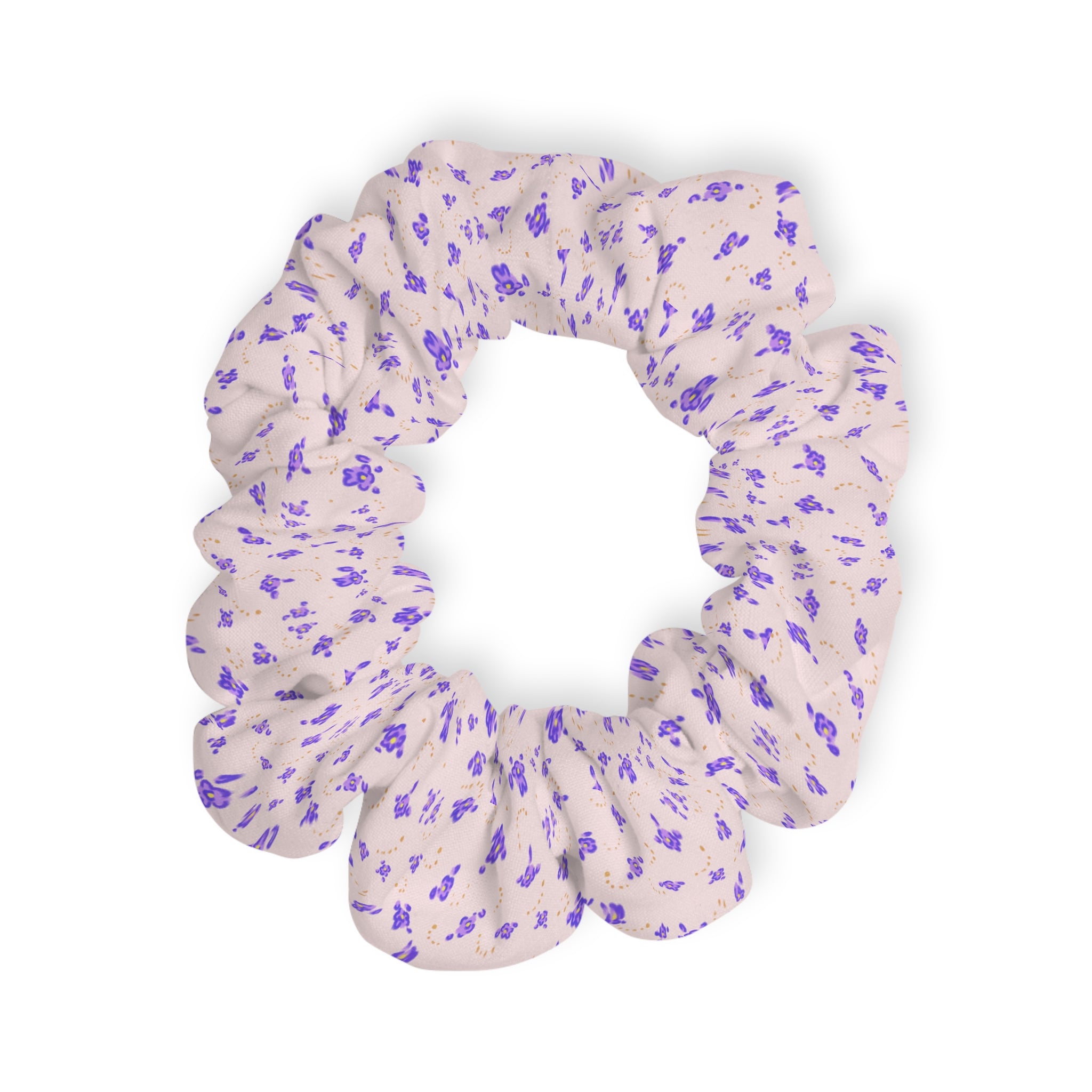 Lavender Petite Floral Scrunchie – Soft Pastel Hair Accessory