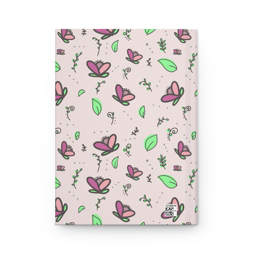 Tulips Hardcover Journal — Pink Doodle Notebook for Notes & Gifts