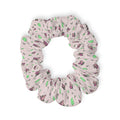 Tulip Petal Scrunchie — Pastel Pink Tulips & Leaf Hair Tie