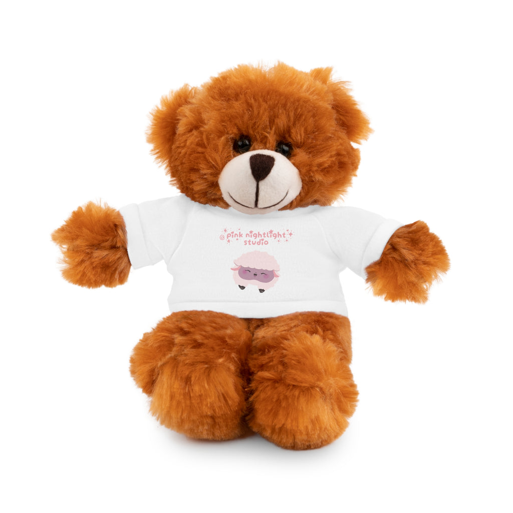 Purple Sheep Tee Plush Bear – Cute Stuffed Animal Gift for Kids & Baby Shower