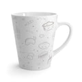 Kawaii Doodle Latte Mug — Cute Asian Snack Pattern Coffee Cup