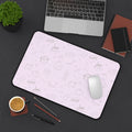 Kawaii Pink Doodle Desk Mat — Cute Food Pattern Mouse Pad