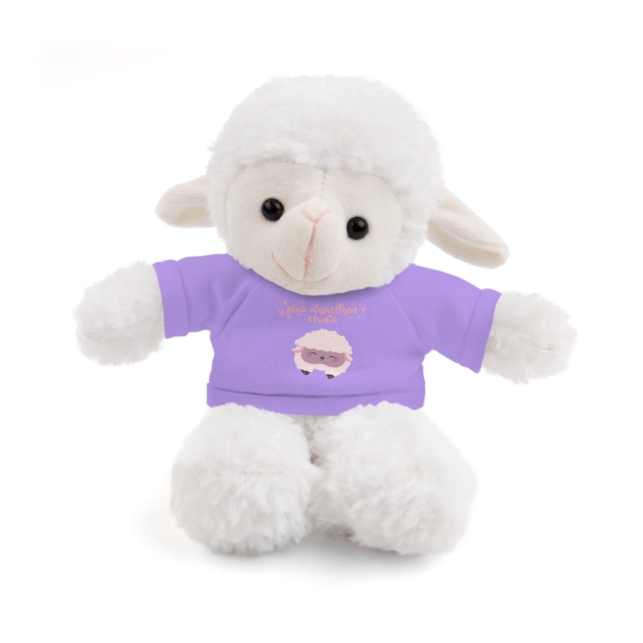 Purple Sheep Tee Plush Bear – Cute Stuffed Animal Gift for Kids & Baby Shower