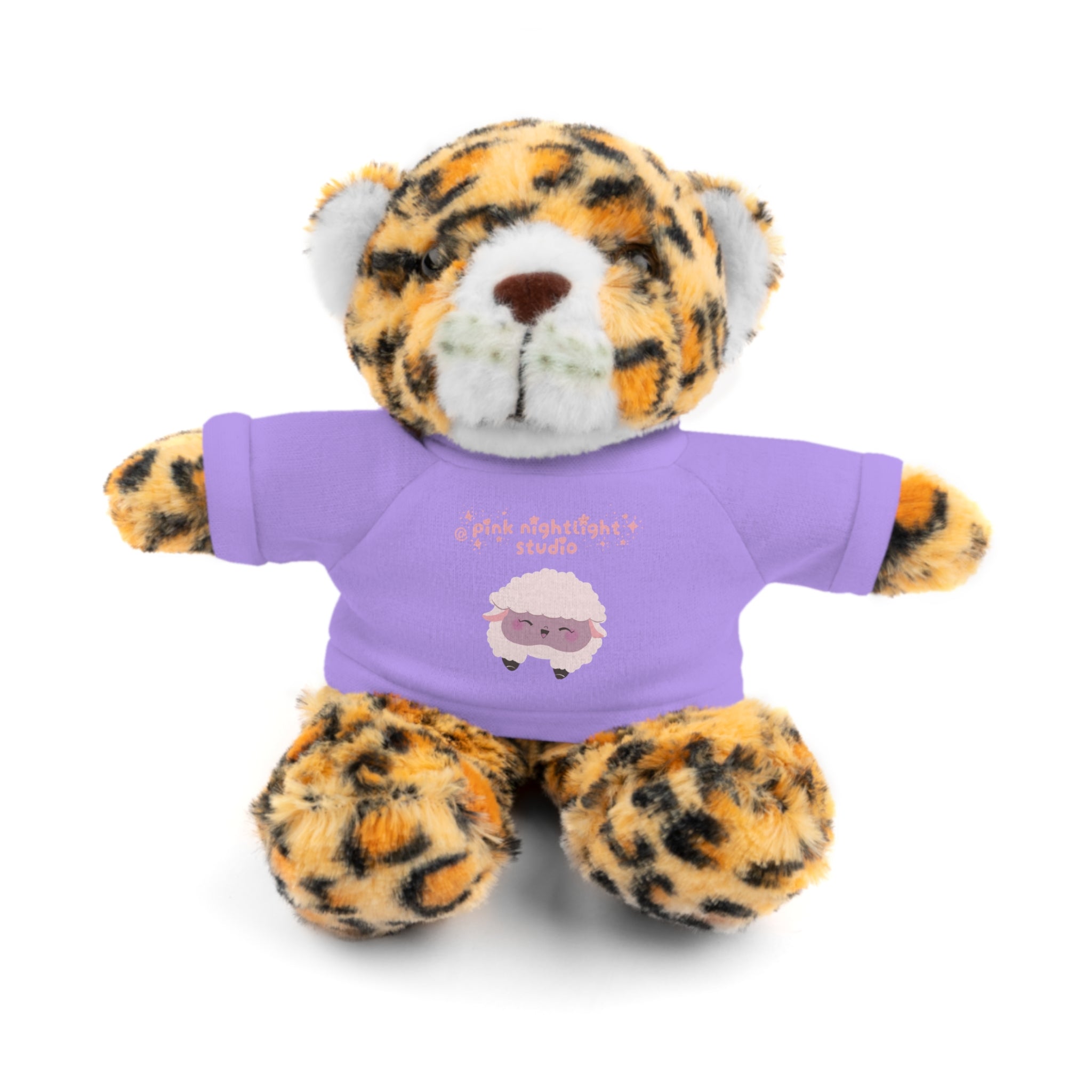 Purple Sheep Tee Plush Bear – Cute Stuffed Animal Gift for Kids & Baby Shower