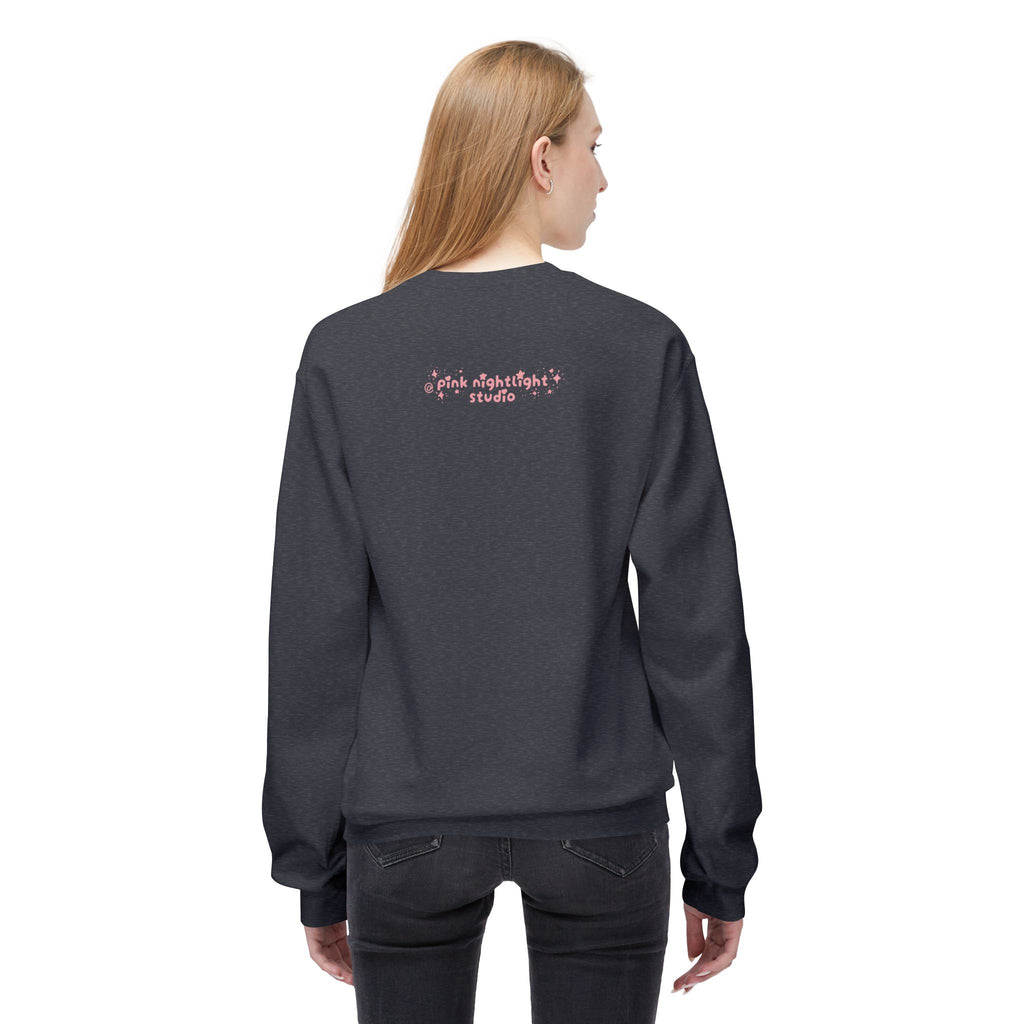 Crewneck Sweatshirt — "Cozy Mode: Unlocked" Cute Pastel Lounge Pullover