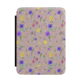 Pink and Gray Floral Kindle Case — Pastel Wildflower Protective Cover for E-Readers