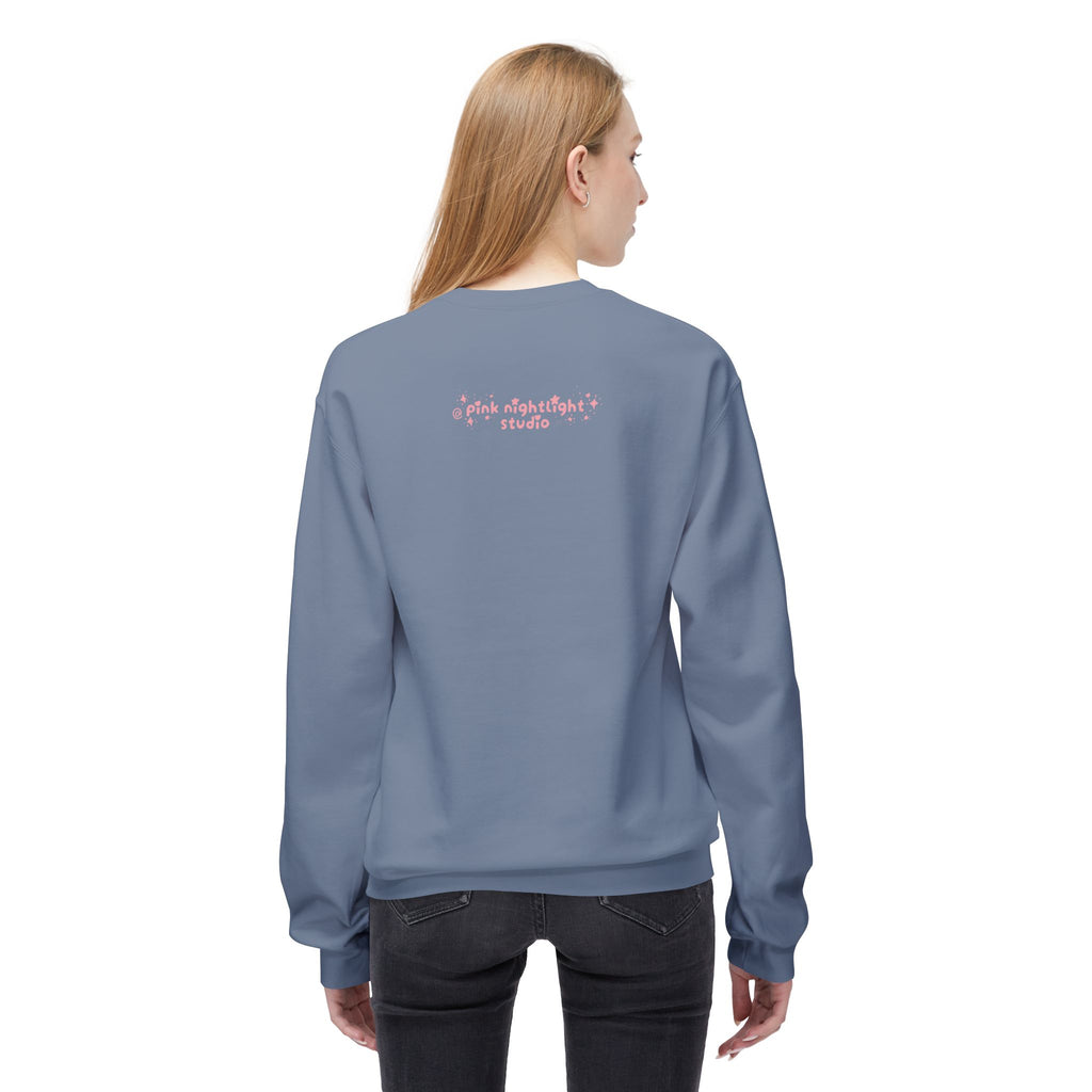 Crewneck Sweatshirt — "Cozy Mode: Unlocked" Cute Pastel Lounge Pullover