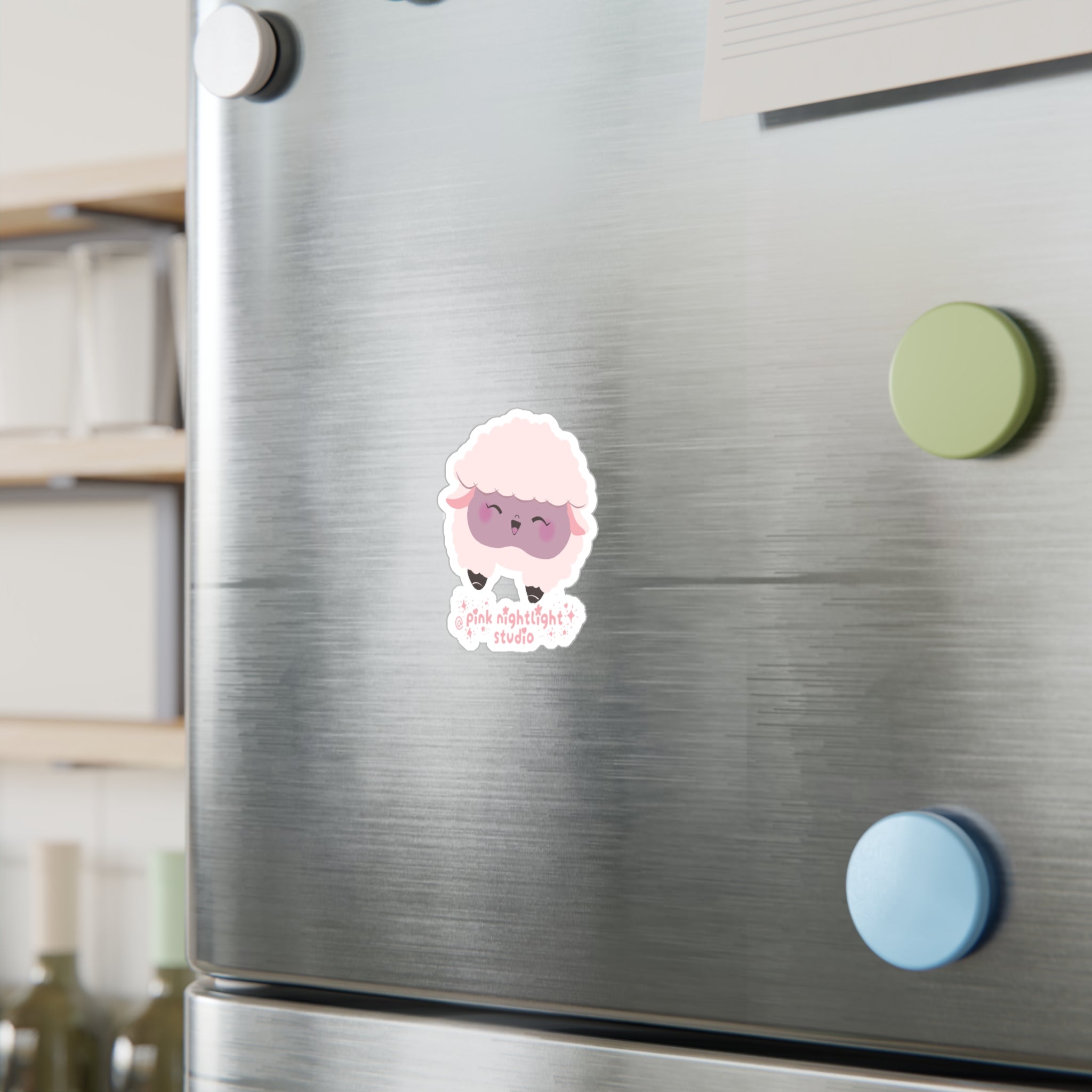 Sammy the Lammy cute pink vinyl sticker