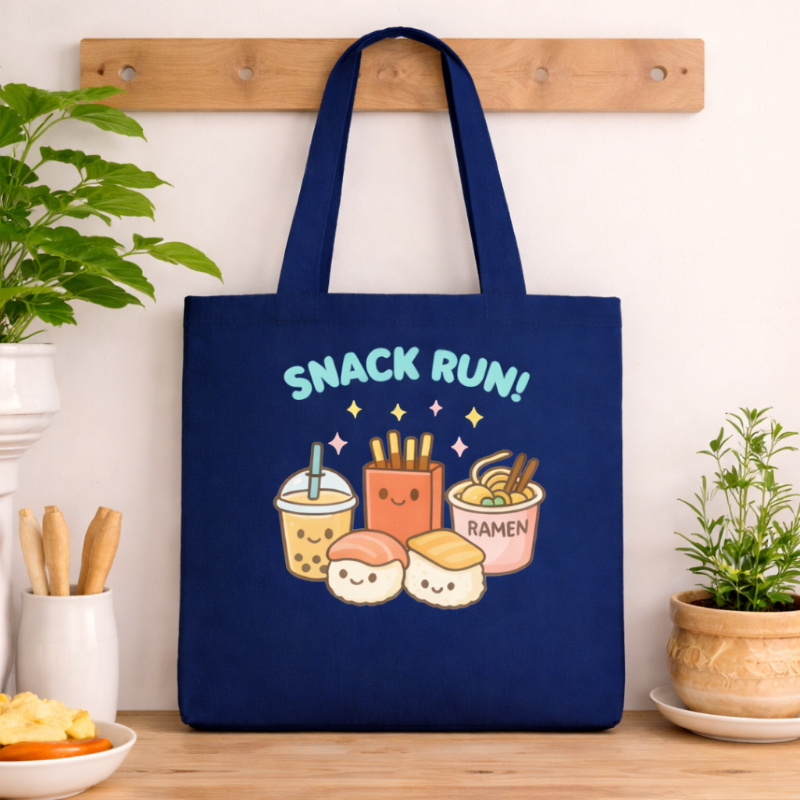 Kawaii "Snack Run" Tote Bag**Shop Partner