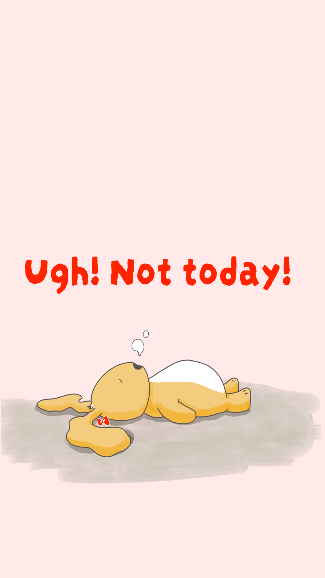 "Not Today" Bunny Mobile Wallpaper - Digital Download
