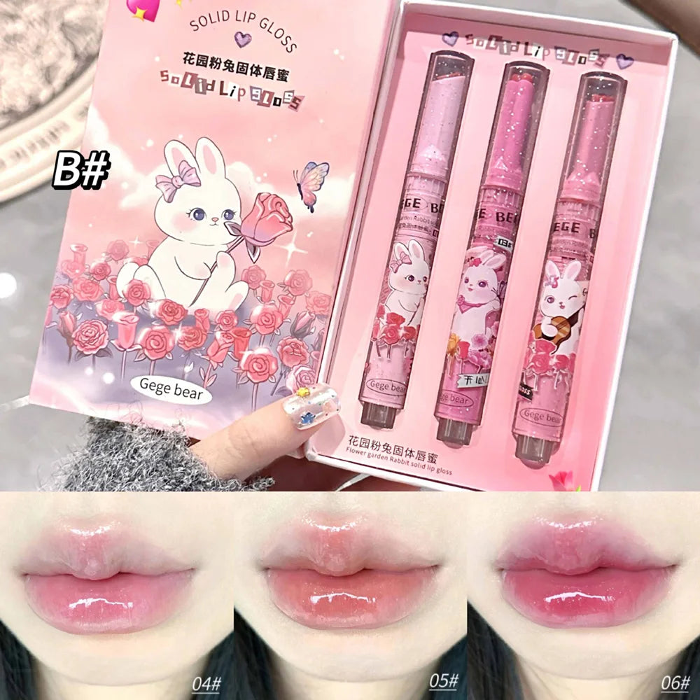 GEGE BEAR Bunny Lip Gloss Set(>^o^<) Shop Partner
