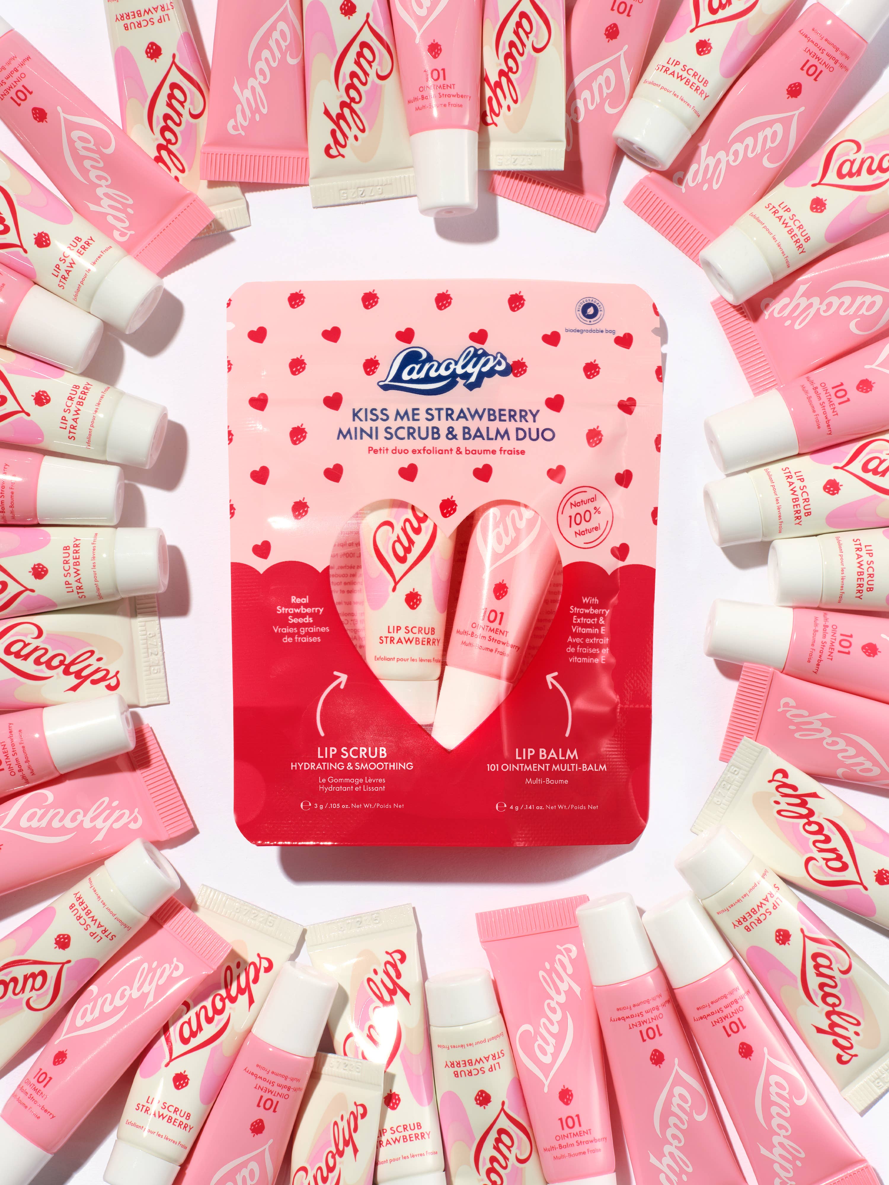 Kiss Me Strawberry Mini Scrub & Balm (>^o^<) Shop Partner